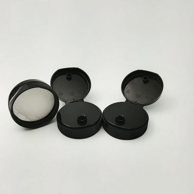 空のびんのための多使用黒い色の非こぼれフリップ上の帽子28mm