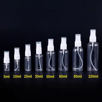 詰め替え式の明確なプラスチック スプレー ポンプびん、Skincare水のための50mlポンプ スプレーのびん
