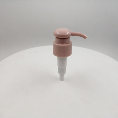 ピンク色BPA自由な携帯用24mmのローション ポンプは閉鎖を肋骨で補強した