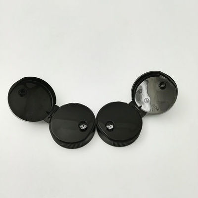 空のびんのための多使用黒い色の非こぼれフリップ上の帽子28mm