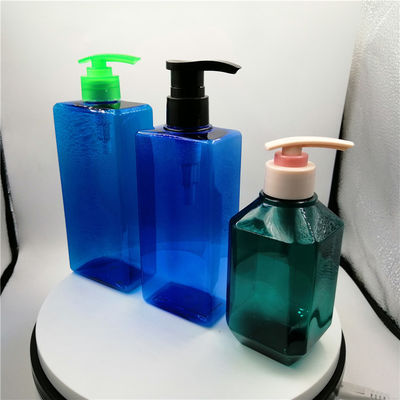 青いSGS 28/410浴室のためのポンプを搭載するプラスチック ディスペンサーのびん